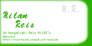 milan reis business card